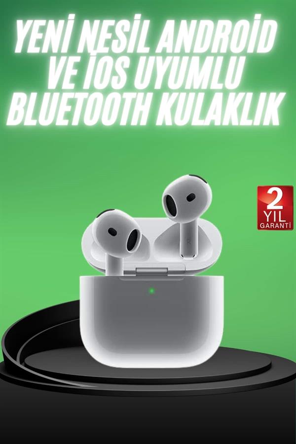 Yeni Nesil Bluetooth Kulaklık Beyaz Çağrı Cevaplayabilen Kablosuz - Görsel 2