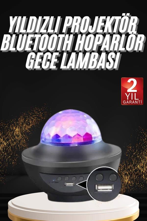 Dönen Işıklı Disko Topu Projektör Müzik Çalarlı Disco Speaker - Görsel 2