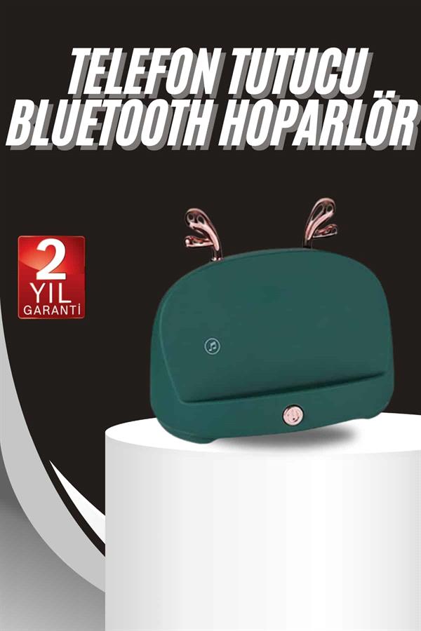 Bluetooth Hoparlör Uzun Pil Ömrü Yüksek Ses Kaliteli Kablosuz Telefon Tutma - Görsel 2