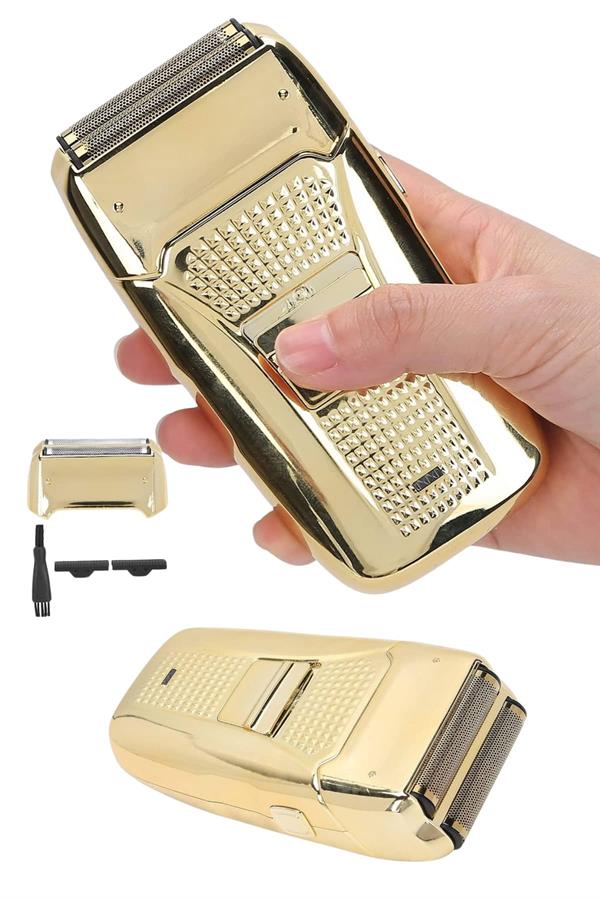 Sakal Kesme Tıraş Makinesi Paslanmaz Çelik Gold Şarjlı