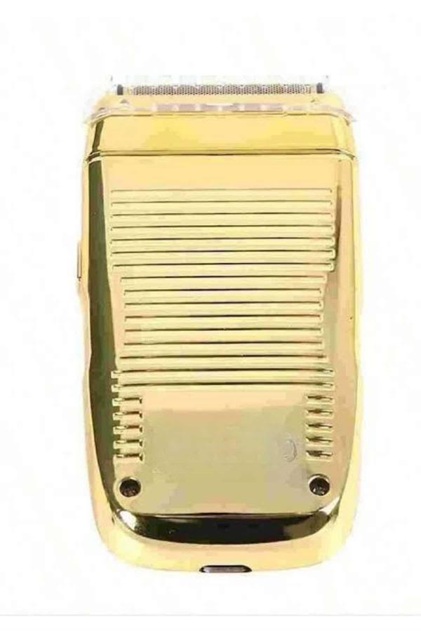 Sakal Kesme Tıraş Makinesi Paslanmaz Çelik Gold Şarjlı - Görsel 4