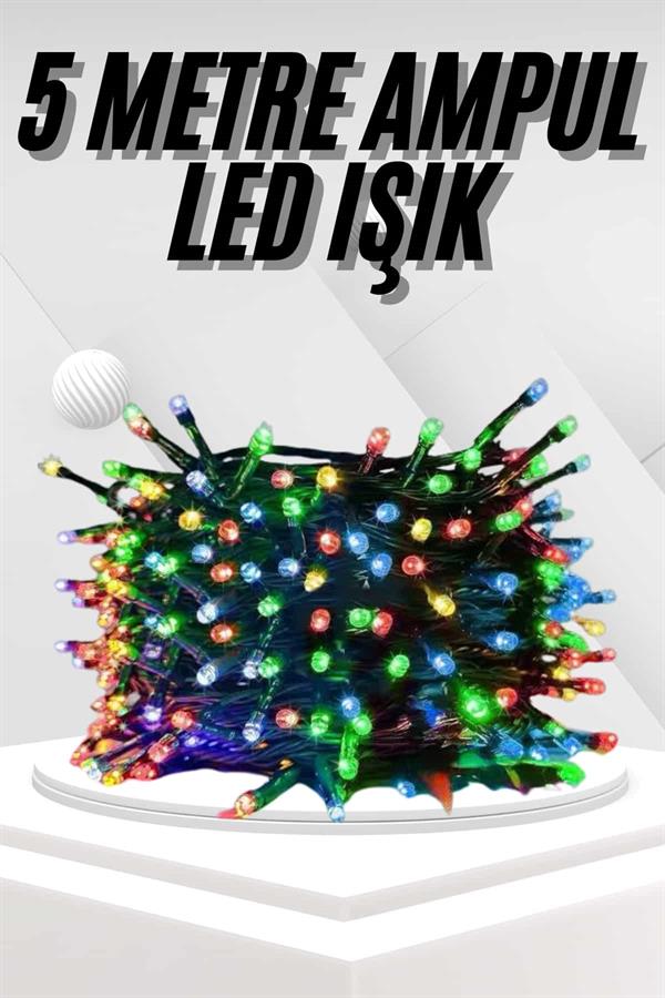 Ledli Fişli Led Dekor Lambası 5M RGB Yılbaşı Ağacı Işığı - Görsel 2