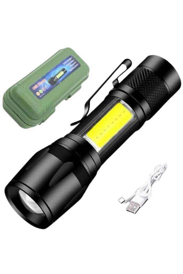 Led Lamba El Feneri Küçük Taşınabilir USB Şarjlı Acil Durum Lambası - Görsel 5