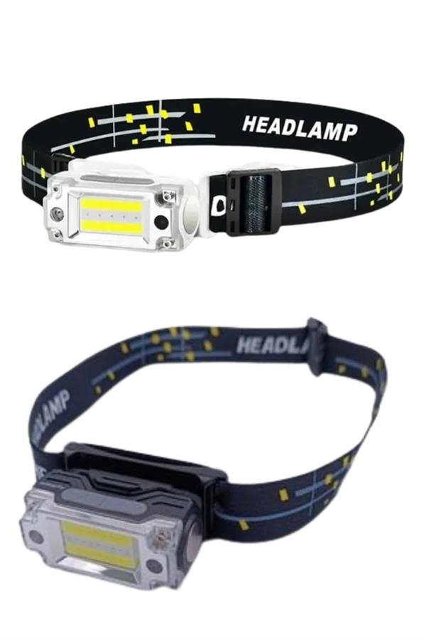 Sensörlü Kamp Lambası Ayarlanabilir Kafa Lambası Kafa Bantlı - Görsel 5