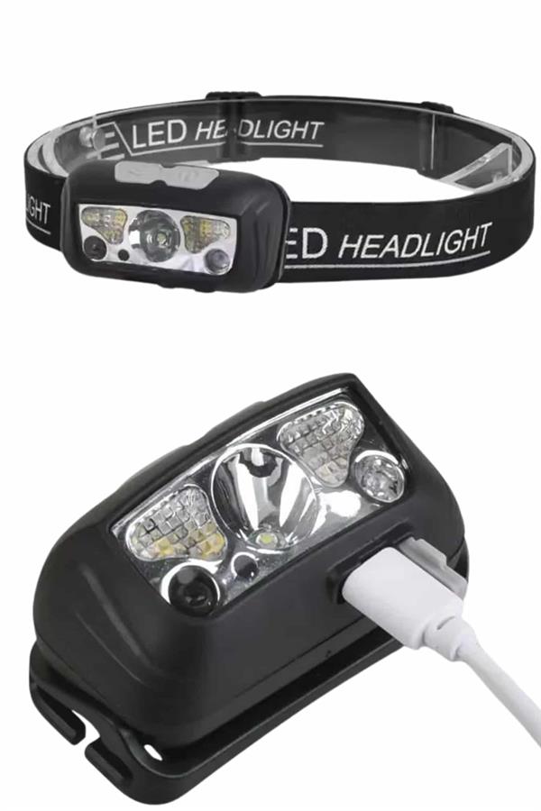 Ayarlanabilir Kafa Lambası Type-C Şarjlı Kompakt Kamp Lambası - Görsel 5