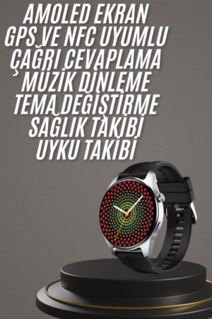 Yeni Nesil Akıllı Saat 1.5 Inç Amoled Ekran Çağrı Cevaplayabilen