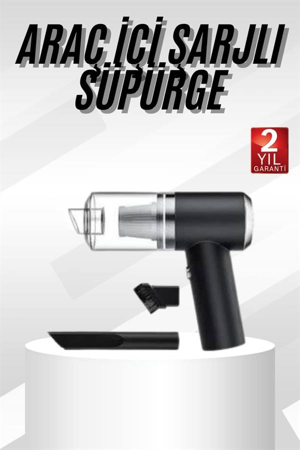 Oto Araç Ev Taşınabilir El Tipi Süpürge Mini Araç Süpürgesi Vakumlu - Görsel 2