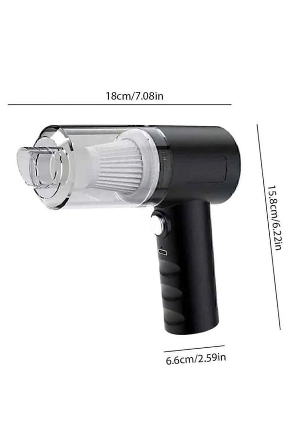 Oto Araç Ev Taşınabilir El Tipi Süpürge Mini Araç Süpürgesi Vakumlu - Görsel 5