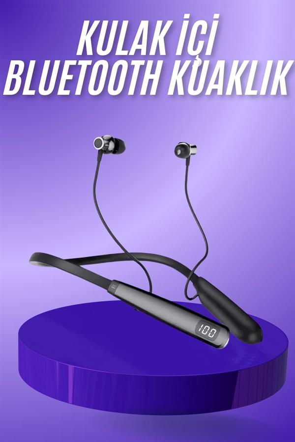 Bluetooth Kulaklık Şarj Göstergeli 100 Saat Şarj Kapasiteli Sporcu Kulaklık - Görsel 2
