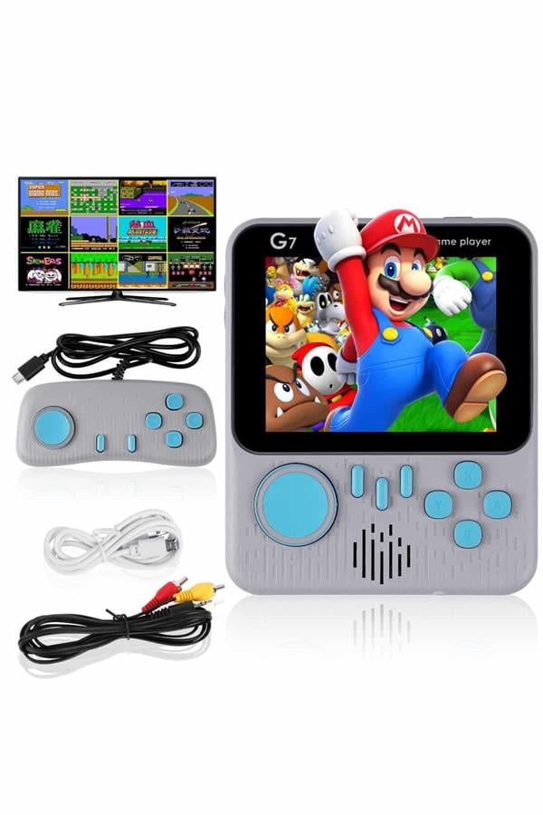Çift Konsol 666 Adet Retro Oyun El Atarisi Taşınabilir 3.5 İnç Ekran - Görsel 2