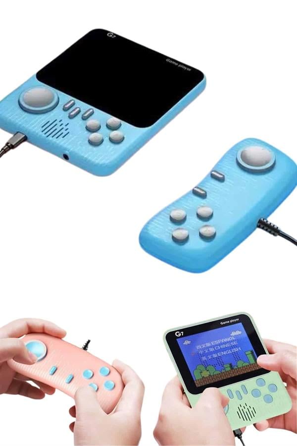 Çift Konsol 666 Adet Retro Oyun El Atarisi Taşınabilir 3.5 İnç Ekran - Görsel 3