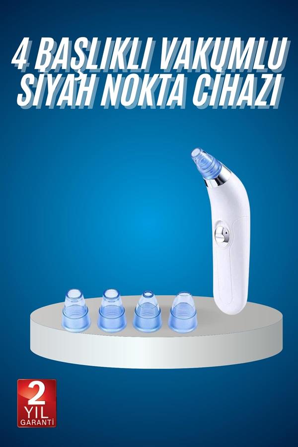 4 Başlıklı Vakumlu Siyah Nokta Ve Yüz Temizleme Cihazı - Görsel 2