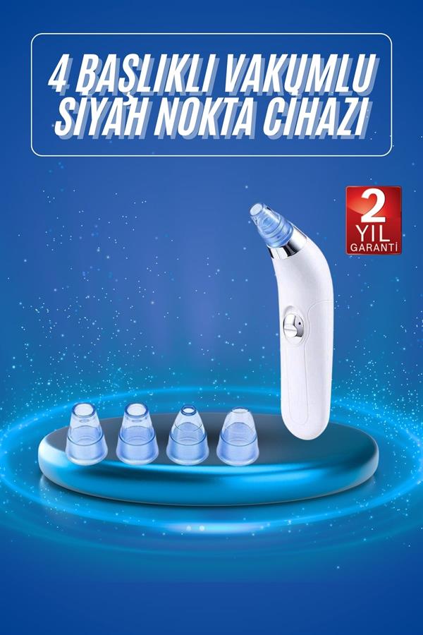 Vakumlu Siyah Nokta Ve Yüz Temizleme Cihazı 4 Başlıklı - Görsel 2