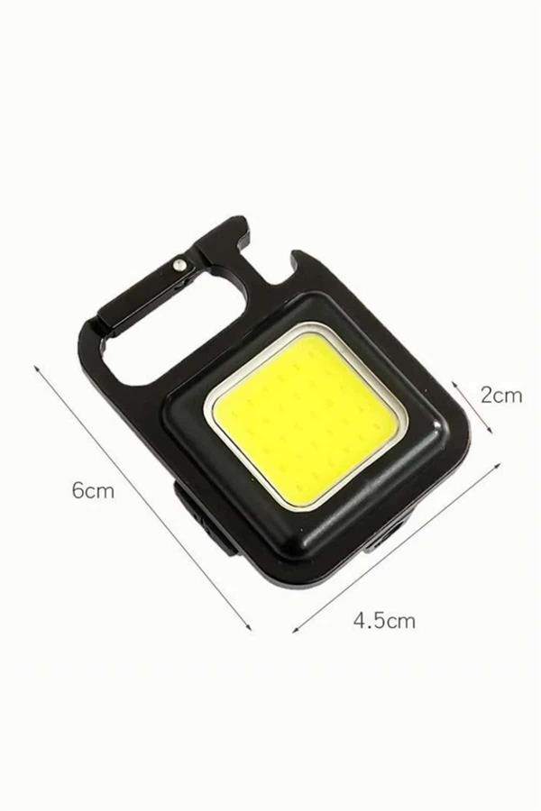 Kamp Çadır Lambası Şarjlı El Feneri Işıldak Anahtarlık Mini Mıknatıslı - Görsel 5