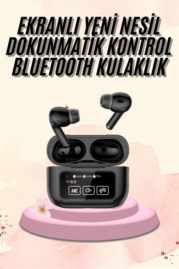Kulak İçi Bluetooth Kulaklık Ekranlı Müzik Dinleme Çağrı Cevaplama Siyah - Görsel 2