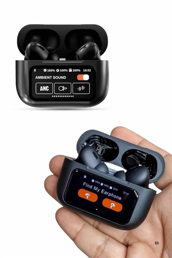 Kulak İçi Bluetooth Kulaklık Ekranlı Müzik Dinleme Çağrı Cevaplama Siyah - Görsel 3