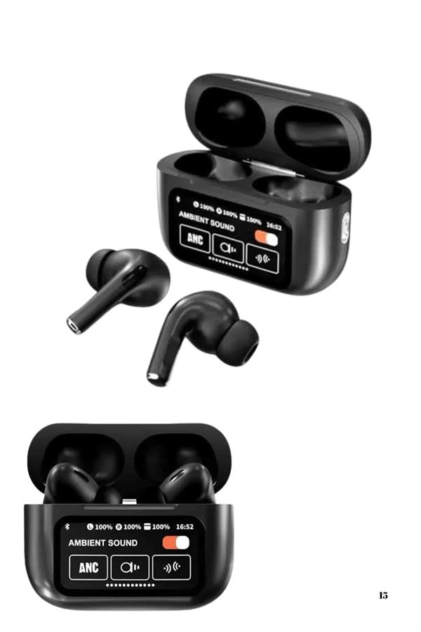 Kulak İçi Bluetooth Kulaklık Ekranlı Müzik Dinleme Çağrı Cevaplama Siyah - Görsel 5