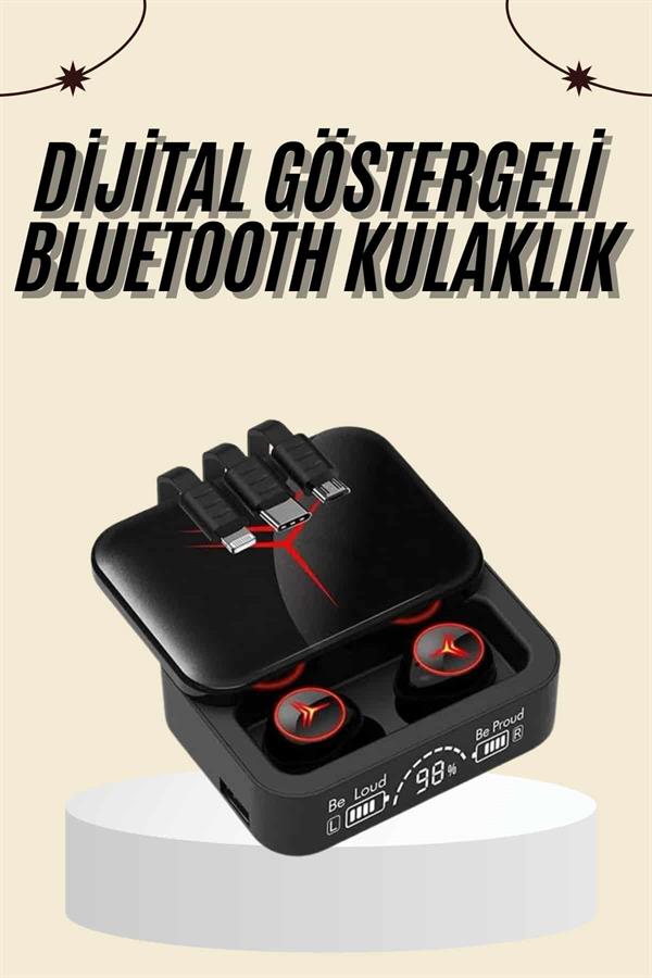 Kablosuz Şarj Göstergeli Powerbank Özellikli Bluetooth Kulaklık Çağrı Cevaplayabilen - Görsel 2