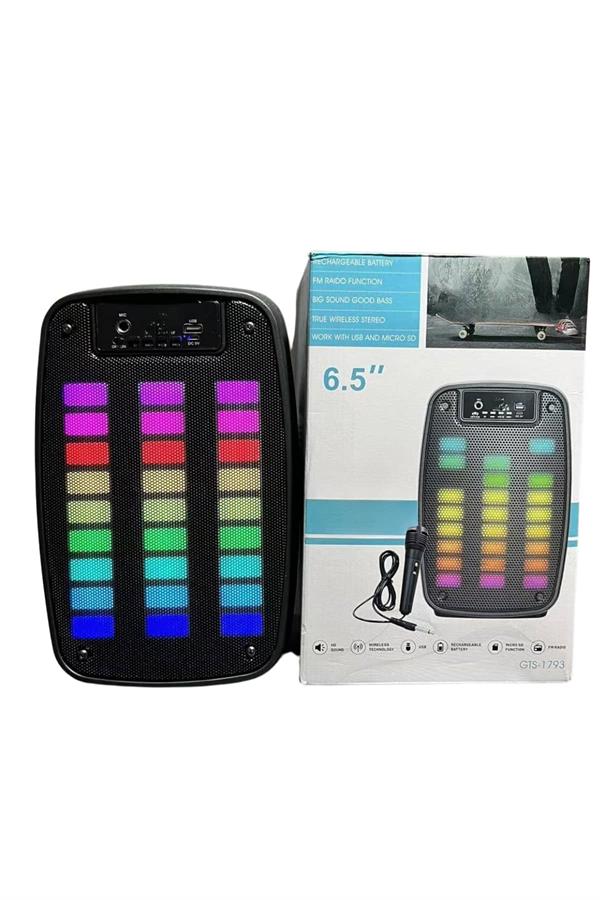 Bluetooth Hoparlör Taşınabilir Şarjlı Işıklı Büyük Boy Yüksek Ses Kaliteli - Görsel 5