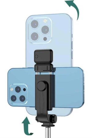 Tripod Selfie Çubuğu Bluetooth Kumandalı Kablosuz Led Işıklı