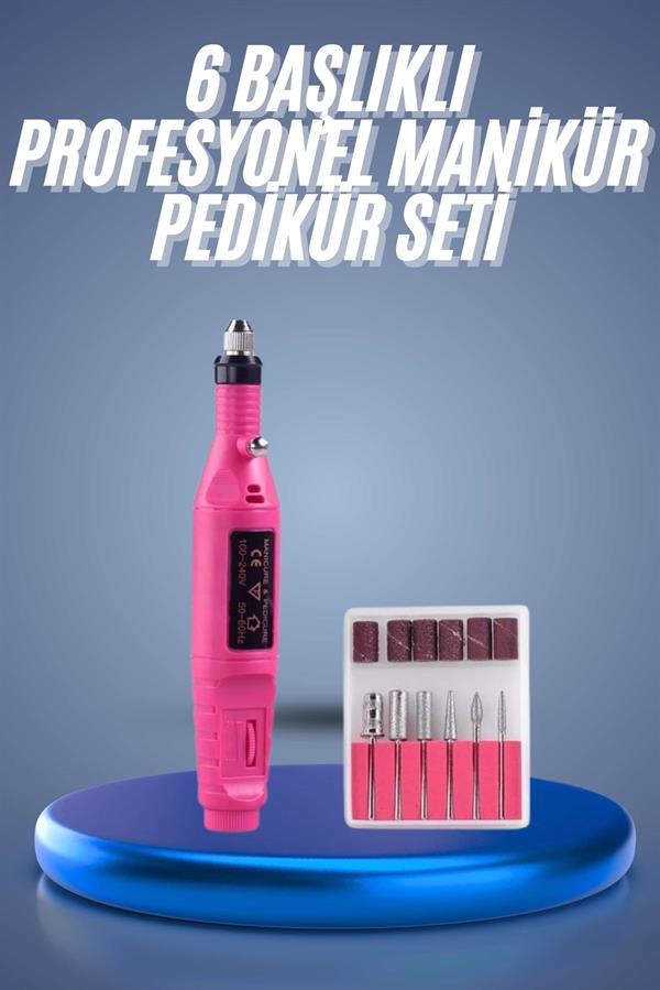 Profesyonel Manikür Pedikür Seti Törpü Makinesi Protez Tırnak Çıkarma - Görsel 2