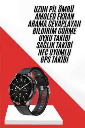 Akıllı Saat Ios Ve Android Tüm Telefonlara Uyumlu Çok Fonksiyonlu Amoled Ekran