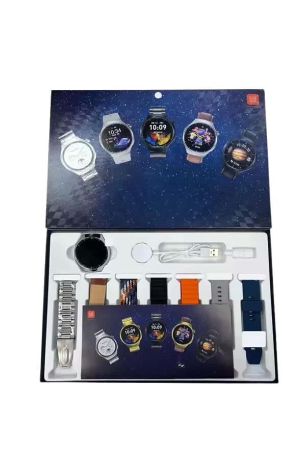 Unısex Yuvarlak Ekranlı 7 Kordonlu Akıllı Saat GPS Destekli Çoklu Kordon Seçeneği - Görsel 4