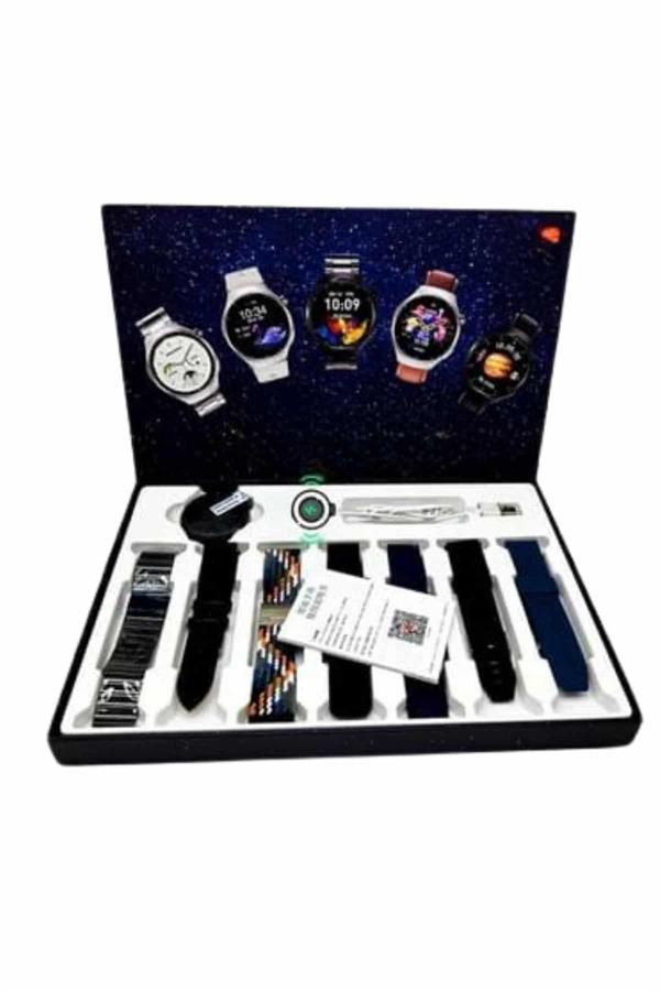 Unısex Yuvarlak Ekranlı 7 Kordonlu Akıllı Saat GPS Destekli Çoklu Kordon Seçeneği - Görsel 5