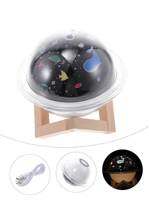 Hava Nemlendirici Led Işıklı Gece Lambası Yıldız Görünümlü Renk Değiştiren