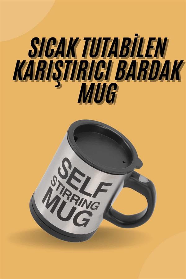 Sıcak Tutan Termos Bardak Kendi Kendini Karıştıran Mikser Kupa - Görsel 2