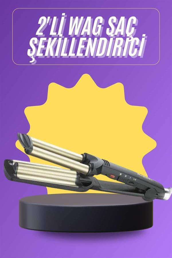 Profesyonel Seramik Kaplama Saç Şekillendirici Wag Maşa Isı Ayarlı - Görsel 2