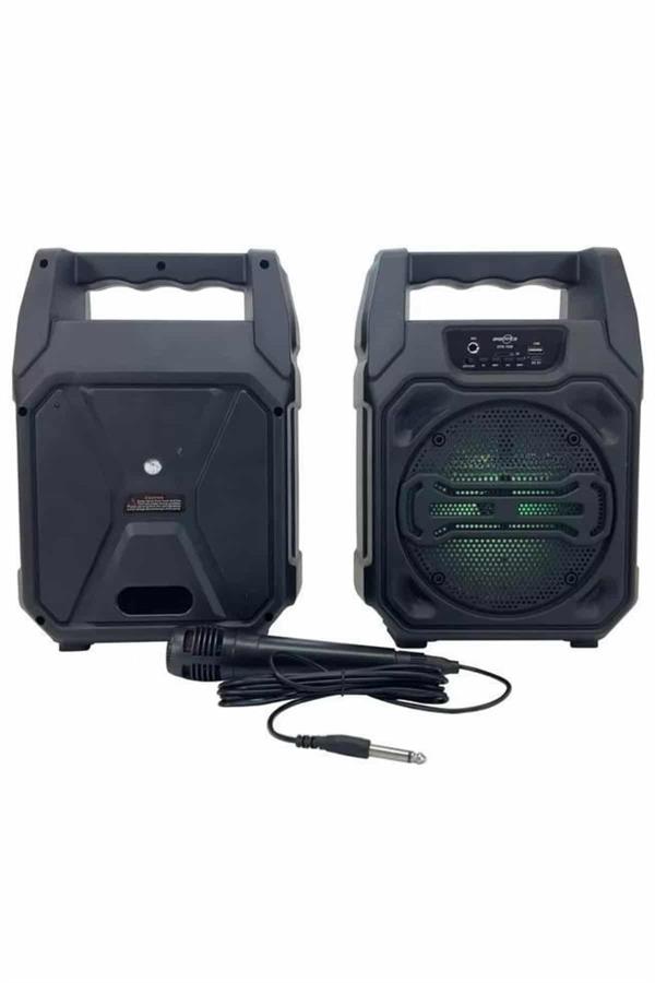 Karaoke Mikrofonlu Fm Radyolu Bluetooth Hoparlör Yüksek Ses Kaliteli - Görsel 3