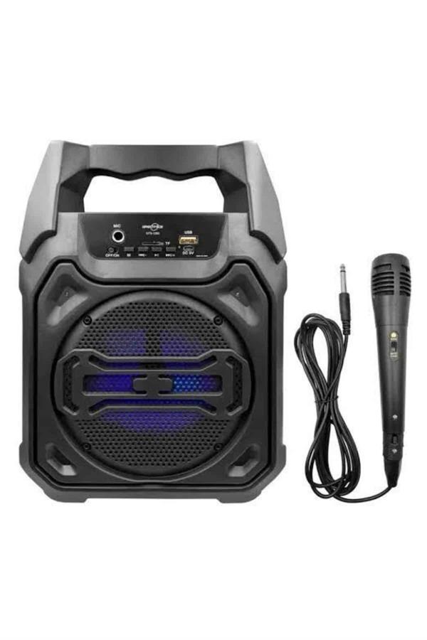 Karaoke Mikrofonlu Fm Radyolu Bluetooth Hoparlör Yüksek Ses Kaliteli - Görsel 5