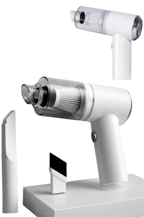 Vakumlu Araç İçi Süpürge Taşınabilir Pratik Şarjlı Temizlenebilir - Görsel 3