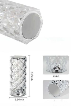 Yeni Nesil Modern Kristal Masa ve Gece Lambası Dokunmatik Renk Değiştirebilen