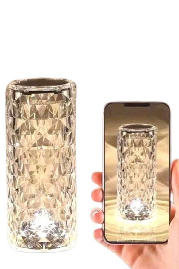 Yeni Nesil Modern Kristal Masa ve Gece Lambası Dokunmatik Renk Değiştirebilen - Görsel 4