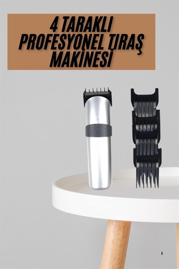 Yeni Nesil Profesyonel Şarjlı Saç Sakal Tıraş Makinesi Ayarlanabilir 4 Taraklı - Görsel 2