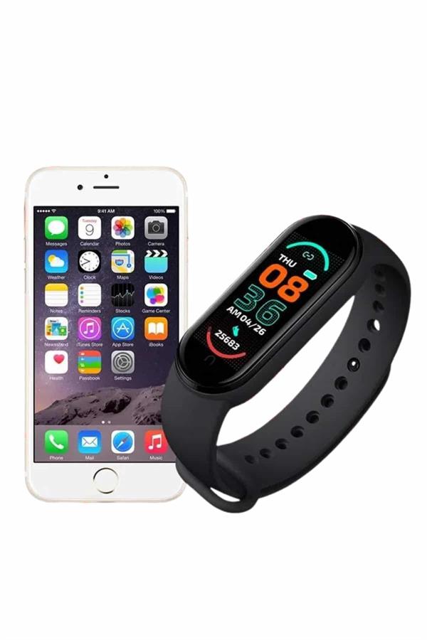 M6 Akıllı Bileklik Siyah Adımsayar Spor Takibi Android ve İOS Uyumlu - Görsel 4