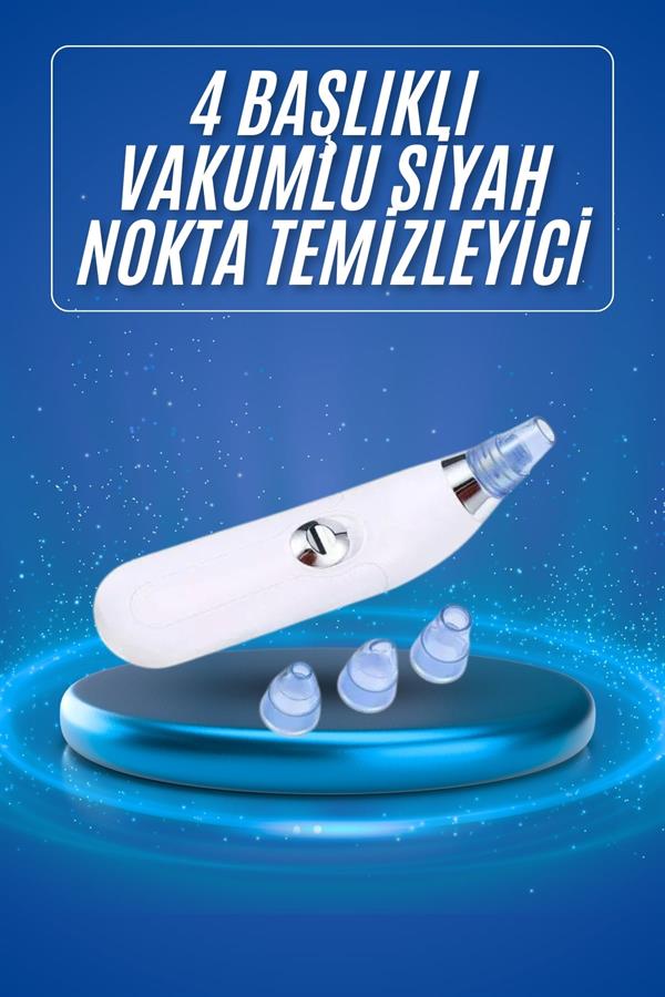 Siyah Nokta Temizleme Cihazı 4 Başlıklı Vakumlu Pilli Ölü Deri Arındırma - Görsel 2