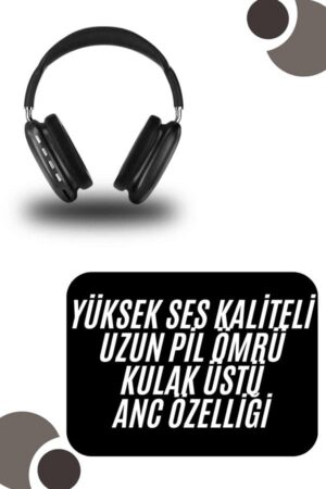 Kulak Üstü Kablosuz Bluetooth Kulaklık Yumuşak Süngerli SD Kart Girişli