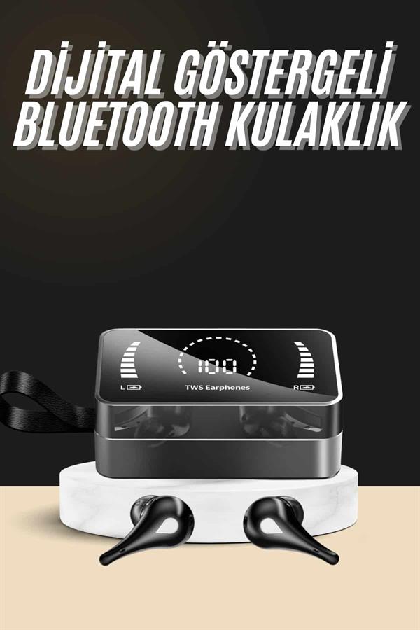 Bluetooth Kulaklık Anc Özelliği Powerbank Özelliği Aynalı Dijital Göstergeli - Görsel 2