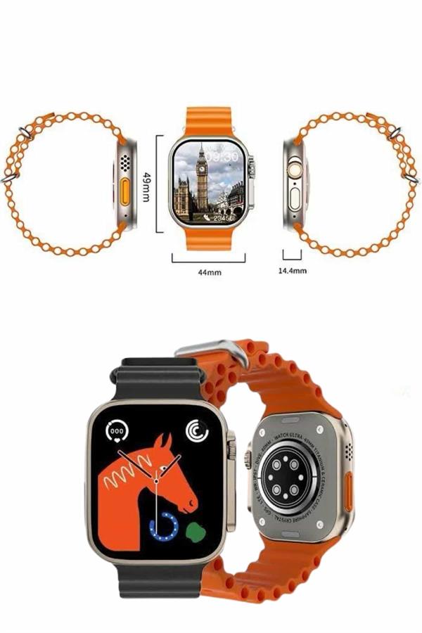 Yeni Nesil Bluetooth Bağlantılı Akıllı Saat Sosyal Medya Girişli Uyku Takibi - Görsel 3