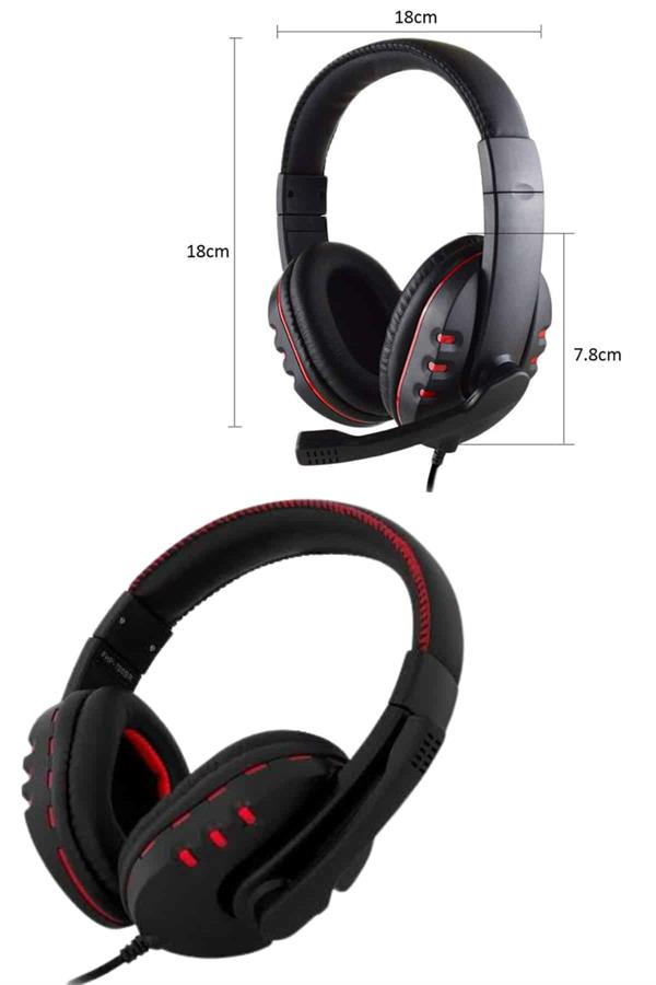 Mikrofonlu Gamer Kulaklık Oyuncu Kulaklığı Yüksek Ses Kaliteli Stereo Yumuşak Yastıklar - Görsel 4