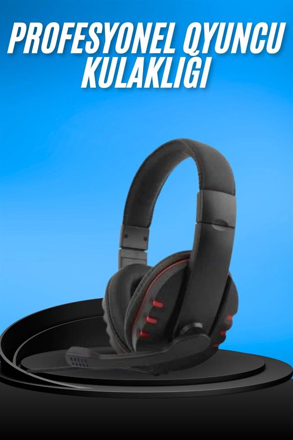 Oyuncu Kulaklığı Kulak Üstü Kablolu Gaming Kulaklık Mikrofonlu ANC Özelliği - Görsel 2