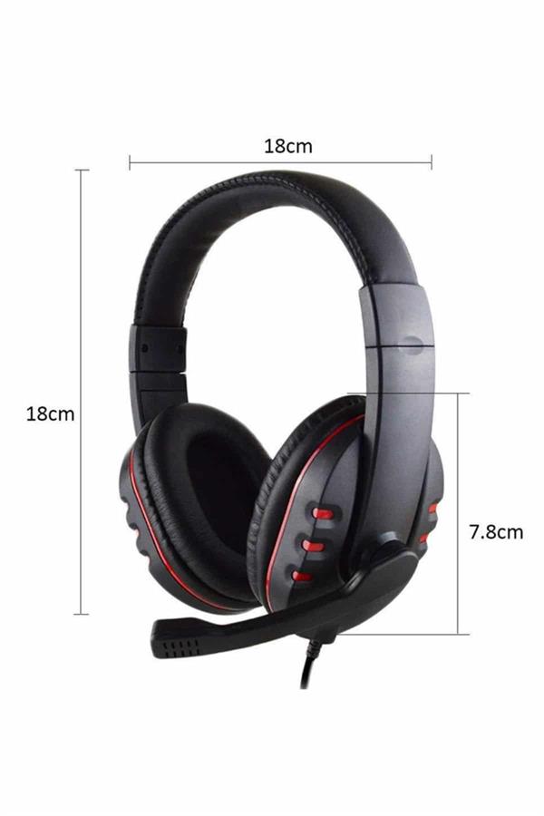 Oyuncu Kulaklığı Kulak Üstü Kablolu Gaming Kulaklık Mikrofonlu ANC Özelliği - Görsel 4