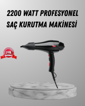 2200W Fön Makinesi – Profesyonel AC Motor Soğuk ve Sıcak Üfleme