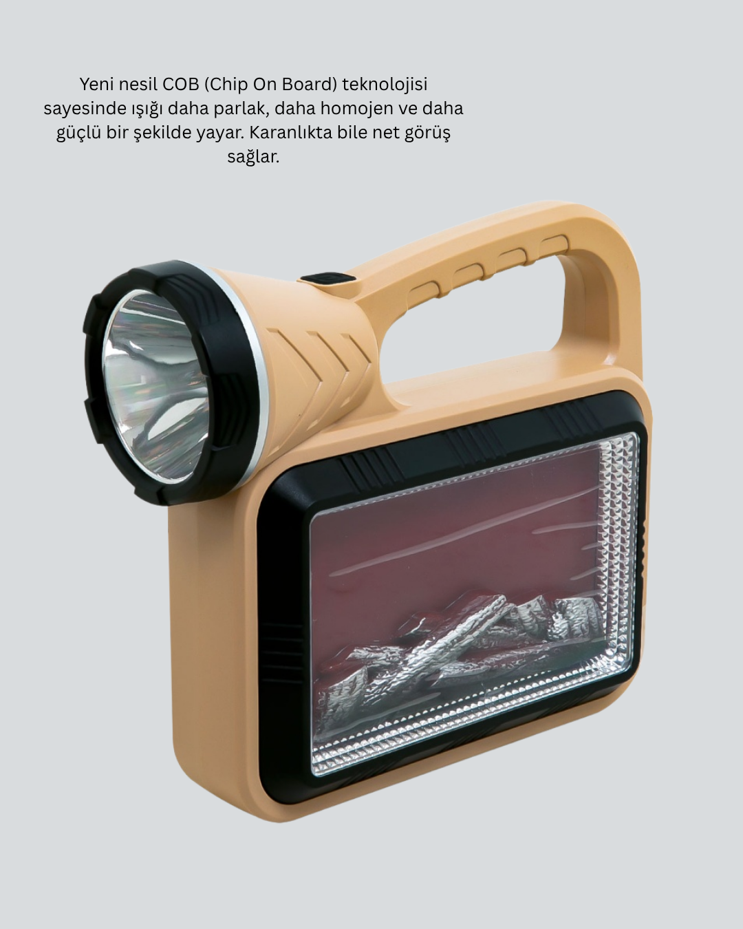 Solar COB Alev Efektli Lamba – Güneş Enerjili Suya Dayanıklı Taşınabilir - Görsel 3