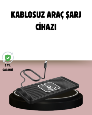Manyetik Kablosuz Araç Şarj Cihazı – Hızlı Şarj Kaymaz Taban Güvenli Kullanım