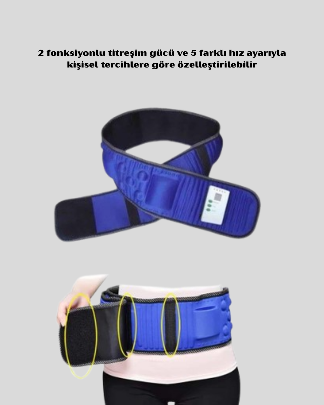 Unisex Titreşimli Masaj Aleti – Ayarlanabilir Hız ve Fonksiyonlu Kemer Tasarımı - Görsel 3