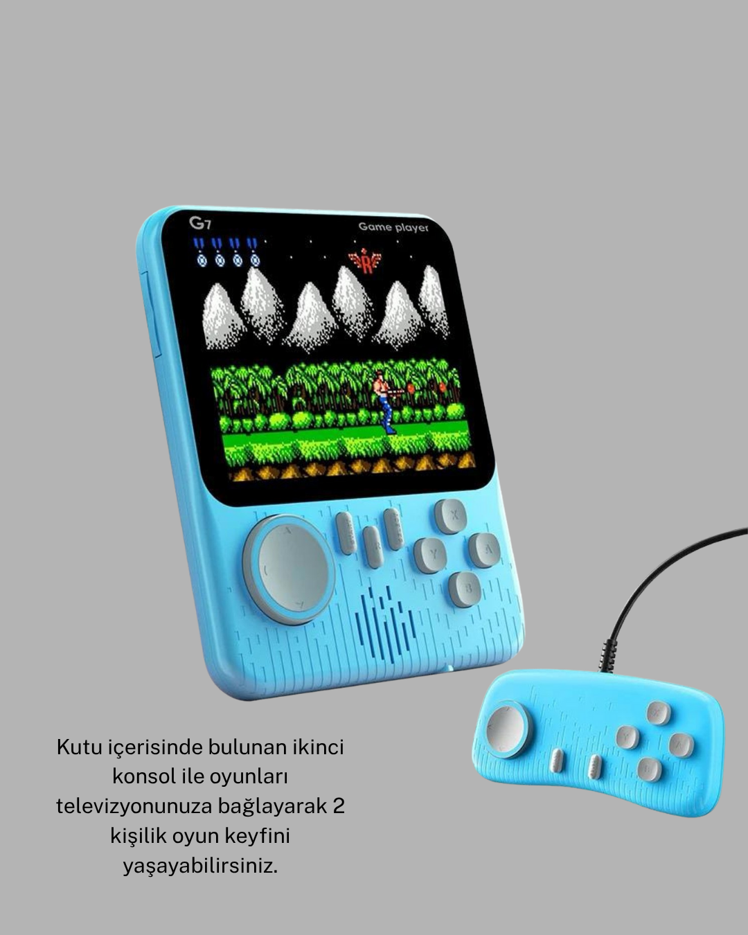 Taşınabilir Retro Oyun Konsolu – 3.5 İnç LCD 666 Klasik Oyun TV Destekli - Görsel 5